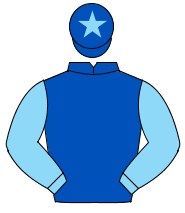 ROYAL BLUE, light blue sleeves, royal blue cap, light blue star                                                                                       