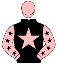 BLACK, pink star, pink sleeves, black stars, pink cap                                                                                                 