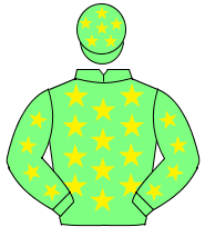 LIGHT GREEN, yellow stars                                                                                                                             