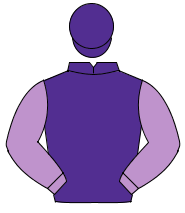 PURPLE, mauve sleeves, purple cap
