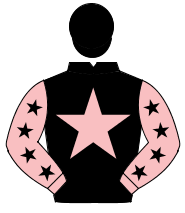 BLACK, pink star, pink sleeves, black stars, black cap                                                                                                
