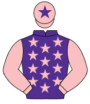PURPLE, pink stars, pink sleeves, pink cap, purple star                                                                                               