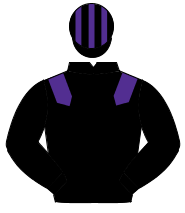 BLACK, purple epaulettes, striped cap                                                                                                                 
