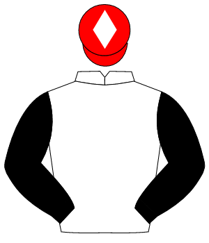 WHITE, black sleeves, red cap, white diamond                                                                                                          