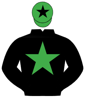 BLACK, emerald green star, emerald green cap, black star                                                                                              