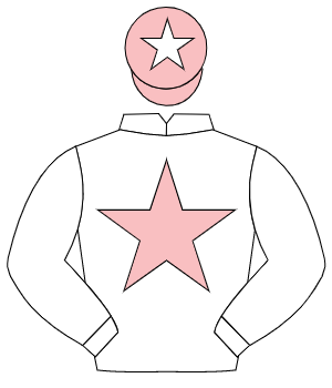 WHITE, pink star, pink cap, white star