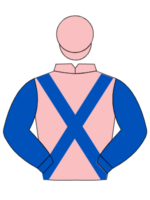 PINK, royal blue cross belts & sleeves