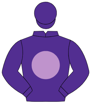 PURPLE, mauve disc, purple cap