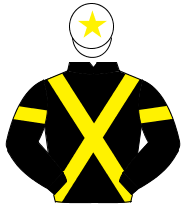 BLACK, yellow cross sashes & armlet, white cap, yellow star                                                                                           