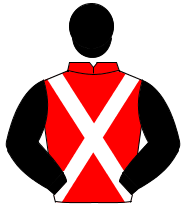 RED, white cross sashes, black sleeves & cap                                                                                                          