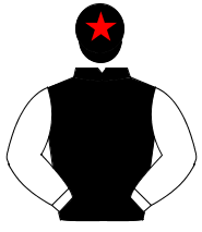 BLACK, white sleeves, black cap, red star                                                                                                             