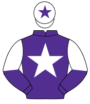 PURPLE, white star, halved sleeves, white cap, purple star                                                                                            