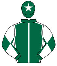 DARK GREEN, white seams, diabolo on sleeves, dark green cap, white star                                                                               