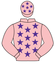 PINK, purple stars, pink sleeves, pink cap, purple stars                                                                                              