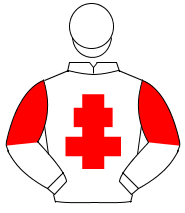 WHITE, red cross of lorraine, halved sleeves, white cap                                                                                               