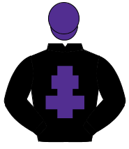 BLACK, purple cross of lorraine, purple cap                                                                                                           