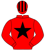 RED, black star, striped cap                                                                                                                          