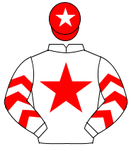 WHITE, red star, red chevrons on sleeves, red cap, white star                                                                                         