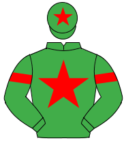 EMERALD GREEN, red star, red armlet, red star on cap                                                                                                  