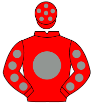RED, grey disc, grey spots on sleeves, red cap, grey spots                                                                                            