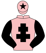 PINK, black cross of lorraine, black sleeves, black star on cap                                                                                       
