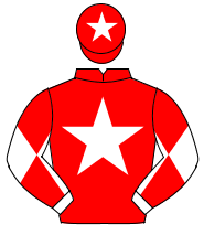 RED, white star, white sleeves, red diabolo, red cap, white star