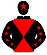 BLACK & RED DIABOLO, red stars on sleeves, red star on cap
