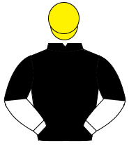 BLACK, white & black halved sleeves, yellow cap                                                                                                       