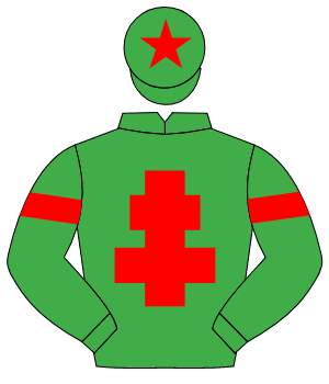 EMERALD GREEN, red cross of lorraine, red armlet, red star on cap                                                                                     