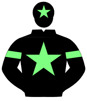 BLACK, light green star, light green armlet, light green star on cap