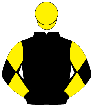BLACK, yellow diabolo on sleeves, yellow cap