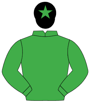 EMERALD GREEN, black cap, emerald green star