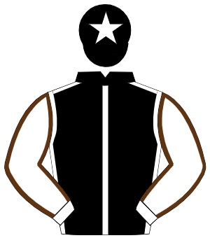 BLACK, white seams, white sleeves, brown seams, black cap, white star