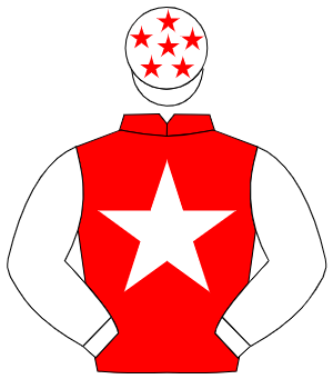 RED, white star & sleeves, white cap, red stars