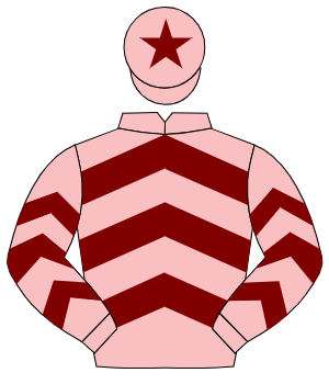 PINK & MAROON CHEVRONS, maroon star on cap