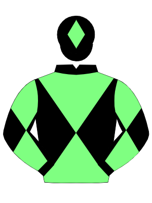 BLACK & LIGHT GREEN DIABOLO, light green diamond on cap