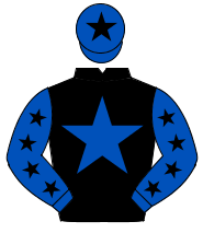BLACK,royal blue star,royal blue sleeves,black stars,royal blue cap,black star                                                                        