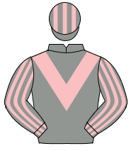 GREY, pink chevron, striped sleeves & cap                                                                                                             