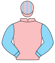 PINK, light blue sleeves, striped cap                                                                                                                 
