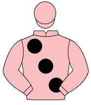 PINK, large black spots, pink cap                                                                                                                     