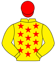YELLOW, red stars, yellow sleeves, red cap                                                                                                            