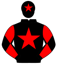 BLACK, red star, diabolo on sleeves, black cap, red star