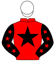 RED, black star, black sleeves, red stars, white cap                                                                                                  