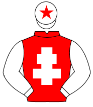 RED, white cross of lorraine & sleeves, white cap, red star                                                                                           