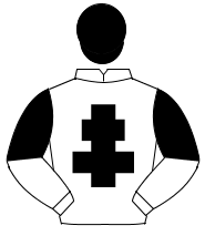 WHITE, black cross of lorraine, halved sleeves, black cap                                                                                             