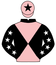 BLACK & PINK DIABOLO, black sleeves, white stars, pink cap, black star                                                                                