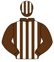 BROWN & WHITE STRIPES, brown sleeves, striped cap                                                                                                     