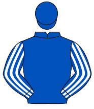 ROYAL BLUE, royal blue & white striped sleeves, royal blue cap