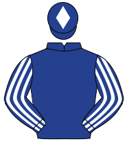 DARK BLUE, dark blue & white striped sleeves, white diamond on cap                                                                                    