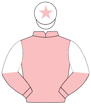 PINK, white halved sleeves, white cap, pink star                                                                                                      
